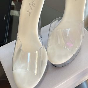 Clear platform shoes